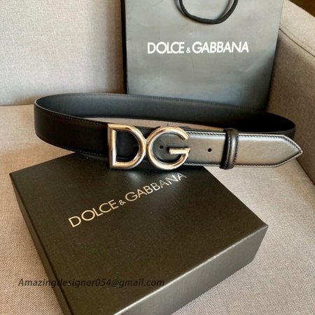 Dolce Gabbana Calfskin Belt With Dg Logo 40cmm