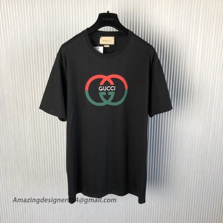 Gucci Cotton jersey printed T-shirt Black ?771758