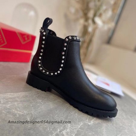 Christian Louboutin Black Capahutta Flat Ankle Boots