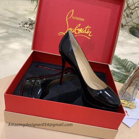 Christian Louboutin Black Patent Dirditta 130mm Pumps