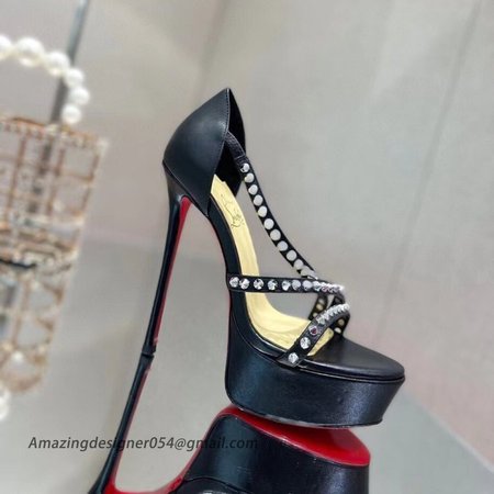 Christian Louboutin Black So Spike Alta Sandals 150MM