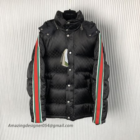 Gucci GG nylon jacquard jacket with Web ?715519