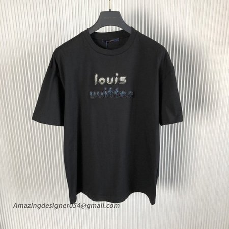 Lou**s Vui**on Bead-Embroidered Cotton T-Shirt 1ABYKP