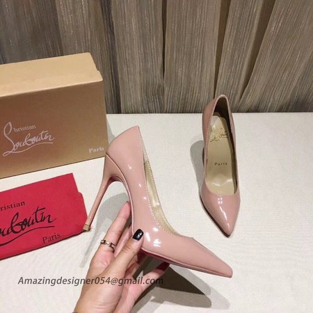 Christian Louboutin Nude Patent Kate 100mm Pumps