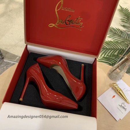 Christian Louboutin Red Patent Pigalle Plato 100mm Pumps