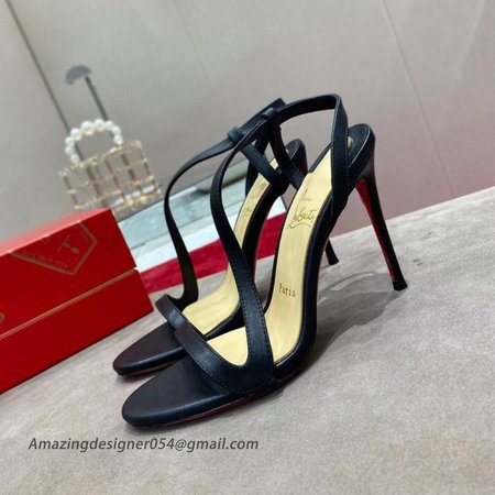 Christian Louboutin Rosalie 100mm Sandals In Black Leather