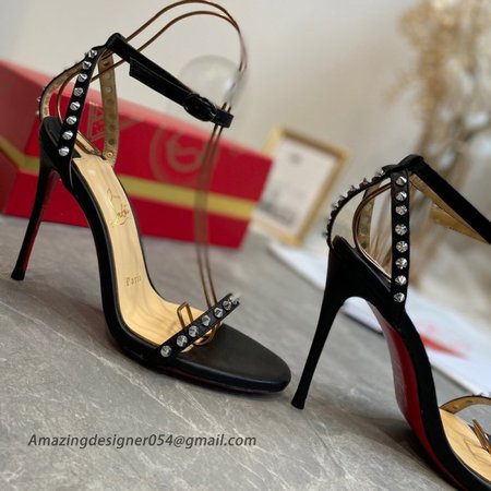 Christian Louboutin So Me 100mm Sandals In Black Lambskin