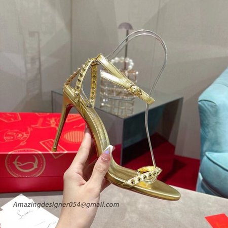 Christian Louboutin So Me 100mm Sandals In Gold Leather