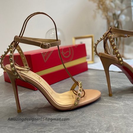 Christian Louboutin So Me 100mm Sandals In Nude Lambskin