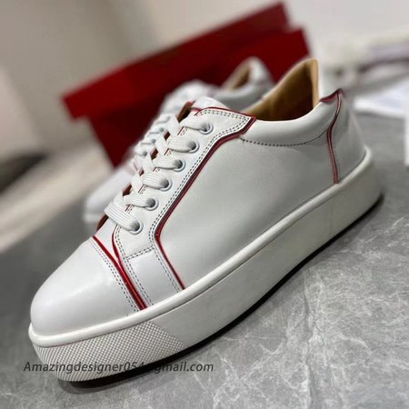 Christian Louboutin Women's Vieirissima Sneakers In White Leather