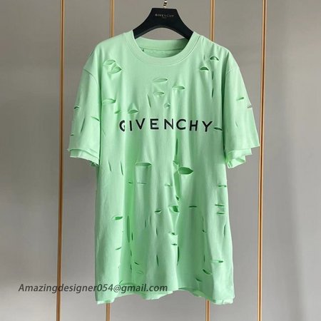 Givenchy Archetype oversized t-shirt with destroyed effect Green