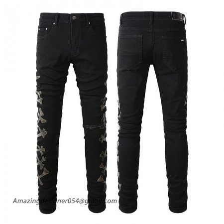 Amiri Camo Bones Jean Black Color