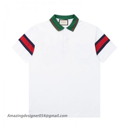 Gucci Cotton jersey polo shirt ?with web 713997 White