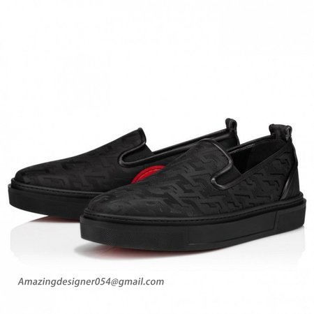 Christian Louboutin Adolon Boat Sneakers Nylon Black