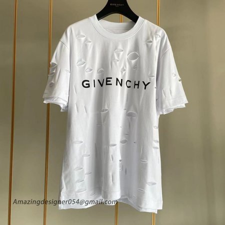 Givenchy Archetype oversized t-shirt with destroyed effect white