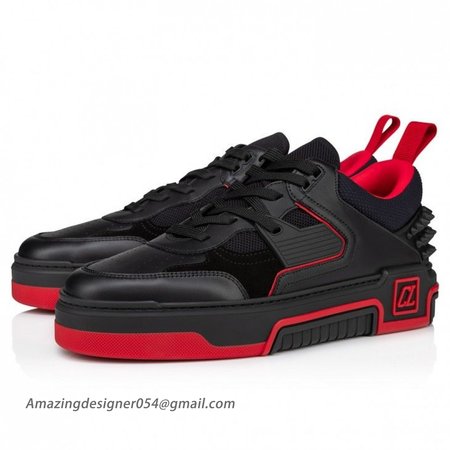 Christian Louboutin Astroloubi Sneakers Calf Leather Suede Black