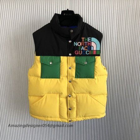 The North Face x Gucci down vest yellow