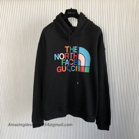 The North Face x Gucci cotton hoodies Black