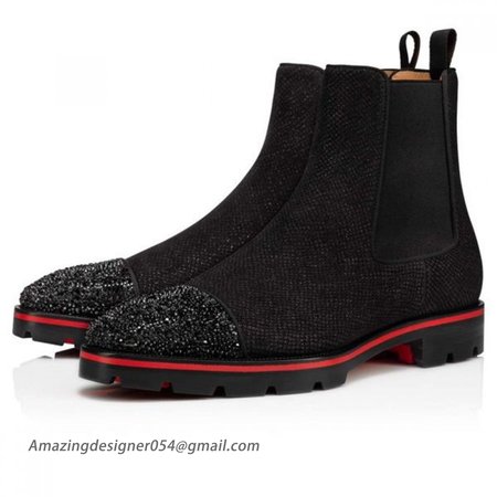 Christian Louboutin Boot Melon Strass Black/jet Suede