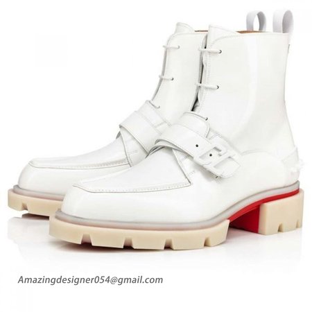 Christian Louboutin Boot Our Georges B Bianco White Calf