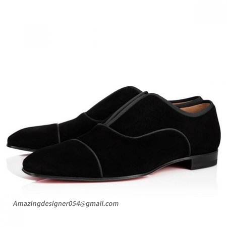 Christian Louboutin Oxford Alpha Male Black Veau Velours