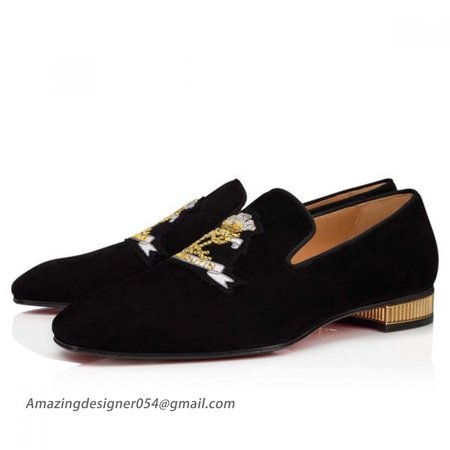 Christian Louboutin Oxford Colonnaki Cruise Black Suede Leather