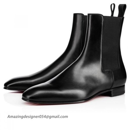 Christian Louboutin Boot Roadie Black Leather