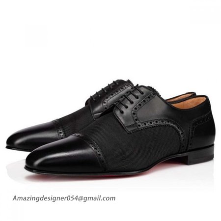 Christian Louboutin Derby Eygeny Black Fabric