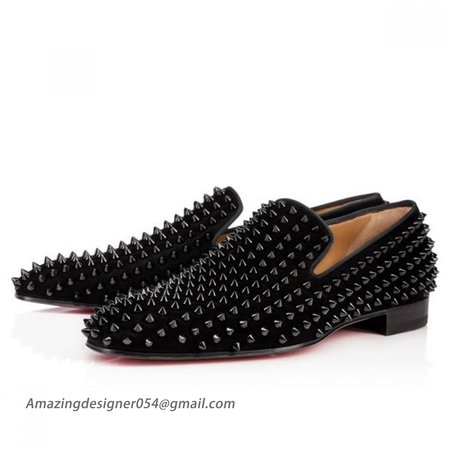 Christian Louboutin Oxford Dandelion Black/black Suede Leather