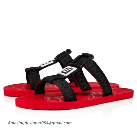 Christian Louboutin Surf Black/loubi Calf Sandal