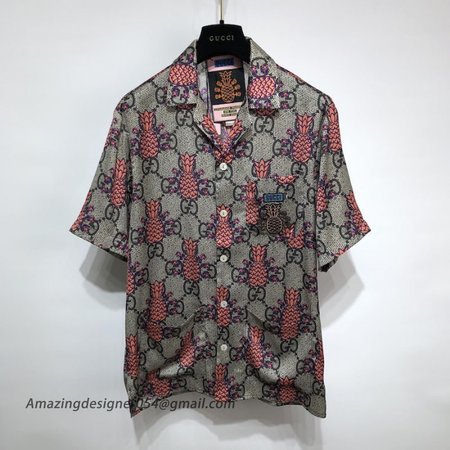 Gucci Pineapple GG print bowling shirt ?669202