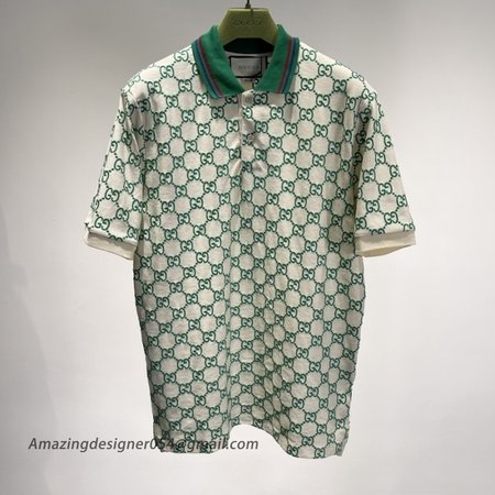 Gucci GG Stretch Cotton Polo Green