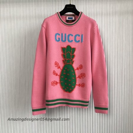 Gucci Pineapple cotton sweater Pink