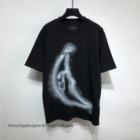 Givenchy 4g T-Shirt With Tag Effect Moon Print Black