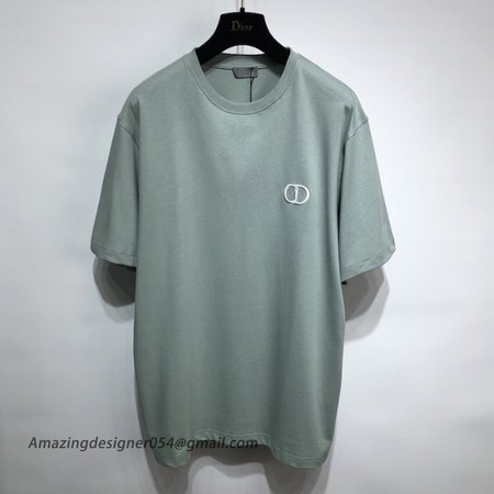 CD Icon' T-Shirt, Relaxed Fit Green Cotton Jersey