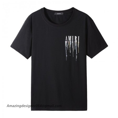 Amiri Black Paint Drip Core Logo T-Shirt