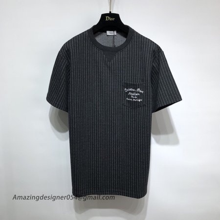 Christian Dior Atelier T-Shirt Gray Wool and Cotton Jersey