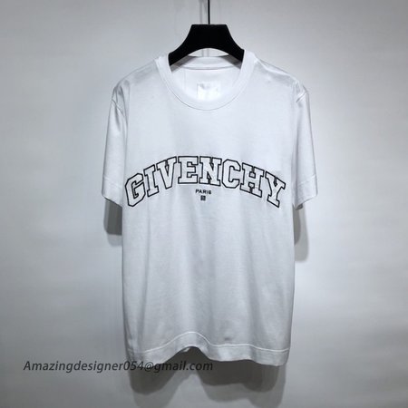 T-shirt in GIVENCHY College embroidered jersey White