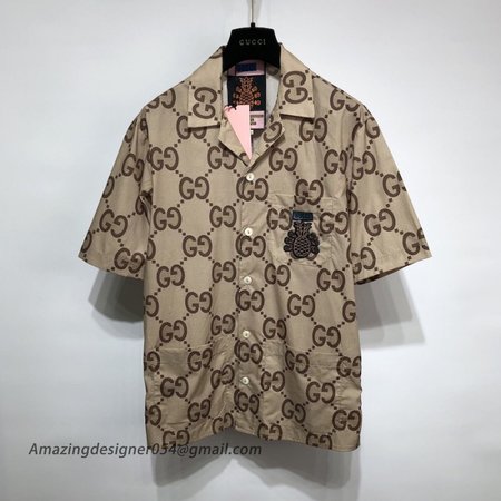 Gucci Pineapple GG canvas bowling shirt ?677050