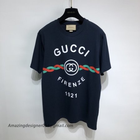 Gucci Firenze 1921 T-shirt ?616036 Dark Blue