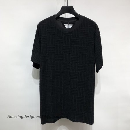 B V Intrecciato Cotton T shirt Black