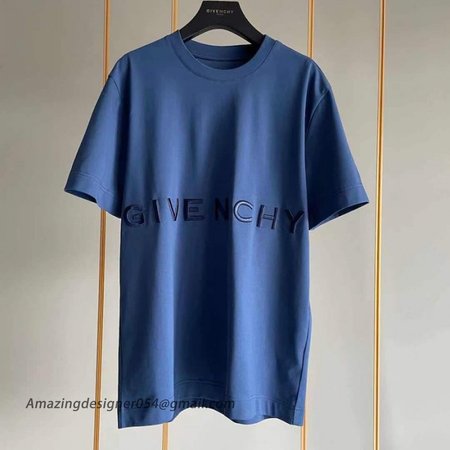 Givenchy 4G Embroidered Oversized T shirt Blue