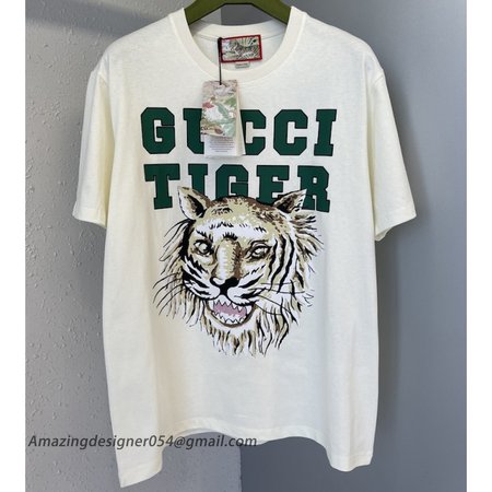 Gucci Tiger cotton T-shirt White