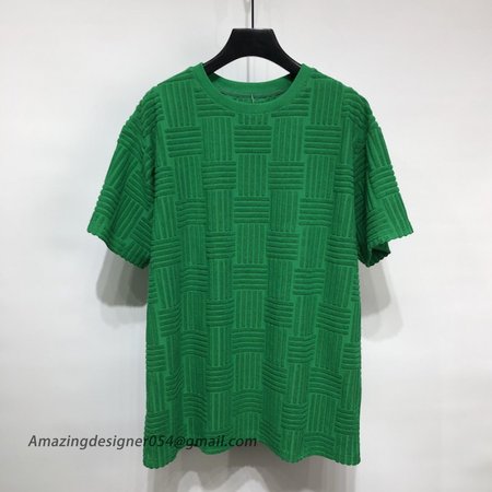 B V Intrecciato Cotton T shirt Green