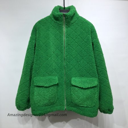 B V Fur Jacket Green