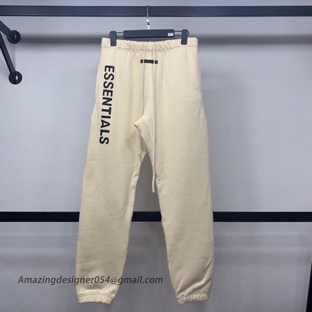 2021 FEAR OF GOD FOG Essentials Drawstring Pants Cream