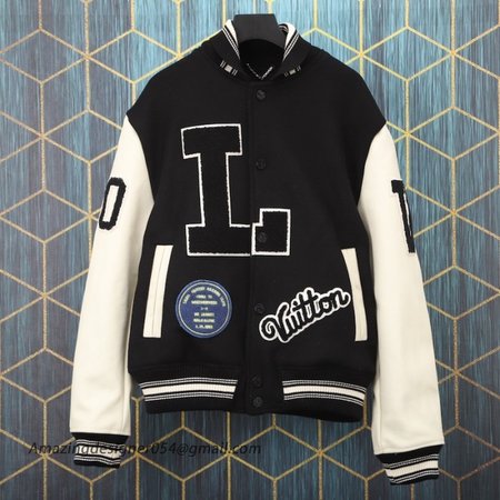 Lou**s Vui**on Baseball Jacket With Patches 1A5CYI