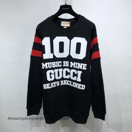 Gucci 100 cotton sweatshirt black