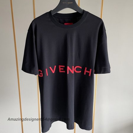 Givenchy 4G Embroidered Oversized T shirt Black/Red