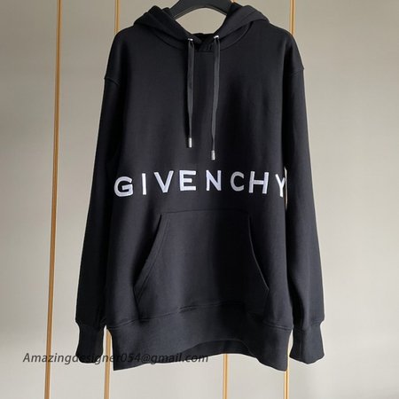 Givenchy 4G Embroidered Oversized Hoodies Black